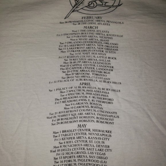 Vintage Jimmy Page Robert Plant World Tour Winterland T-Shirt Size Large 1995 - Picture 4 of 5